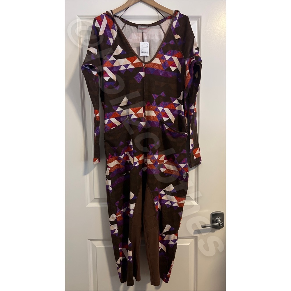 Hot Shot Long Sleeve Printed Onesie Geometric Print S - Picture 5 of 8